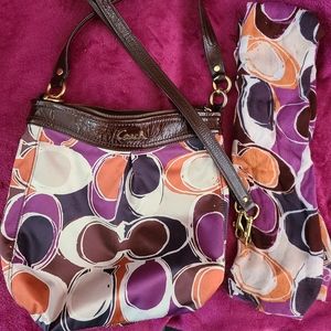 Coach multicolor monogram bag